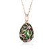 Tsars Collection TAMARA Collection Collana in Argento placcato oro rosa con smalto e zirconi VERDE