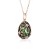 Tsars Collection TAMARA Collection Collana in Argento placcato oro rosa con smalto e zirconi VERDE