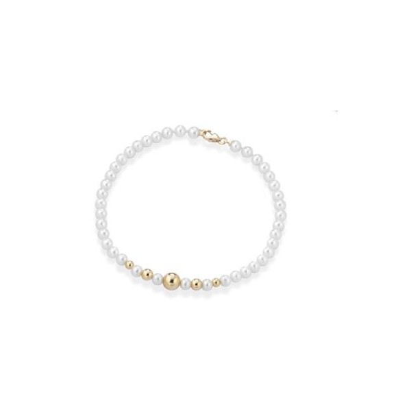 Coscia Le Lune Classic Bracciale con Perle e Boule in oro giallo e Chiusura in Oro Giallo