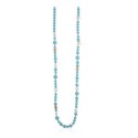 LELUNE GLAMOUR Collana lunga pasta turchese e perle