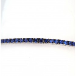 Zancan Bracciale Tennis in Argento con Zirconi BLU ESB120