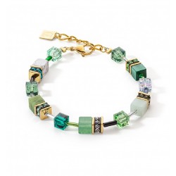 Coeur de Lion Bracciale GeoCUBE® Iconic Pure green verde swarovski