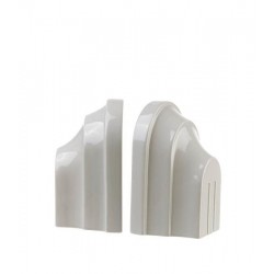 L'Oca Nera Fermalibri archi grigio - set 2 pz in ceramica