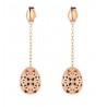 Tsars Collection orecchini Flower in argento rosa e onice zirconi