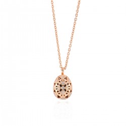 Tsars Collection Collana in argento placcato oro JASMINE FLOWER IN ARGENTO ROSA E ONICE