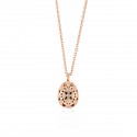 Tsars Collection Collana in argento placcato oro JASMINE FLOWER IN ARGENTO ROSA E ONICE