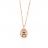 Tsars Collection Collana in argento placcato oro JASMINE FLOWER IN ARGENTO ROSA E ONICE