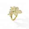 Misis Anello FLORA Anello in argento placcato oro giallo 18kt  Zirconi bianchi