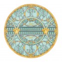 VERSACE Scala di Palazzo Piatto Segnaposto 33cm verde acqua oro Porcellana