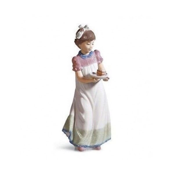 Lladrò BAMBINA CON TORTA Happy Birthday Girl Figurine