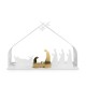 Alessi Bark CRIB BM09 W Presepe in acciaio colorato con resina epossidica BIANCO