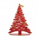 Alessi Bark for Christmas BM06/30 R Albero in Acciaio colorato con resina epossidica con magneti in Porcellana