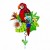 Allen Designs Polly Parrot Pappagallo Orologio da parete a pendolo rosso