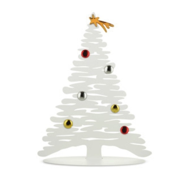 Alessi Bark for Christmas BM06/30 W Albero in Acciaio colorato con resina epossidica con magneti in Porcellana BIANCO