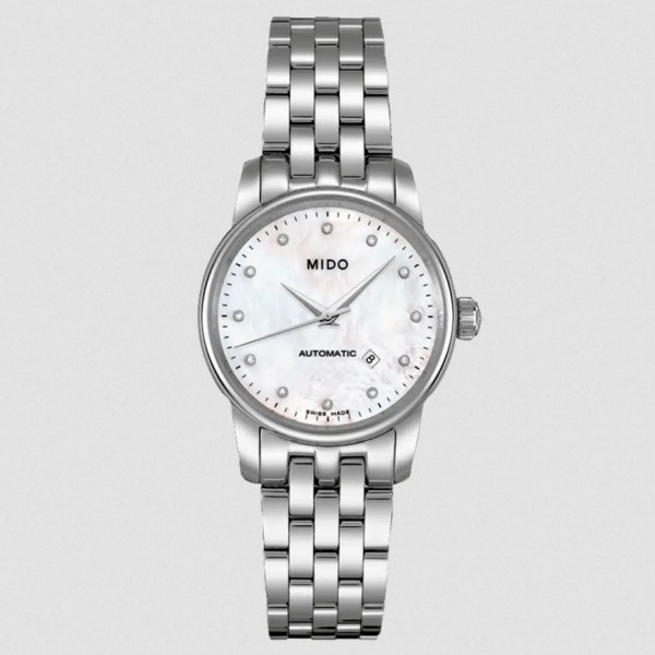 Mido Baroncelli Heritage Lady Orologio donna Acciaio Inossidabile diamanti e madre perla