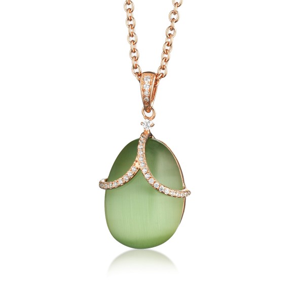 Tsars Collection Olga Collection Collana in argento VERDE