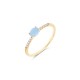 Nanis Anello Dancing AZURE Oro 18kt, diamanti e Acquamarina milky