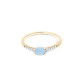 Nanis Anello Dancing AZURE Oro 18kt, diamanti e Acquamarina milky