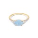 Nanis Anello Dancing AZURE Oro 18kt, diamanti e Acquamarina milky