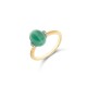 Nanis Anello AMAZZONIA Verde Oro 18kt, diamanti e Avventurina Verde