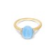 Nanis Anello AZURE Oro 18kt, diamanti e Acquamarina milky