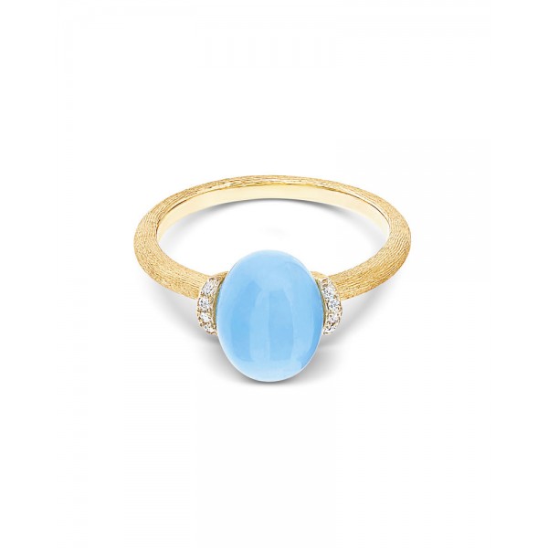 Nanis Anello AZURE Oro 18kt, diamanti e Acquamarina milky