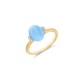 Nanis Anello AZURE Oro 18kt, diamanti e Acquamarina milky