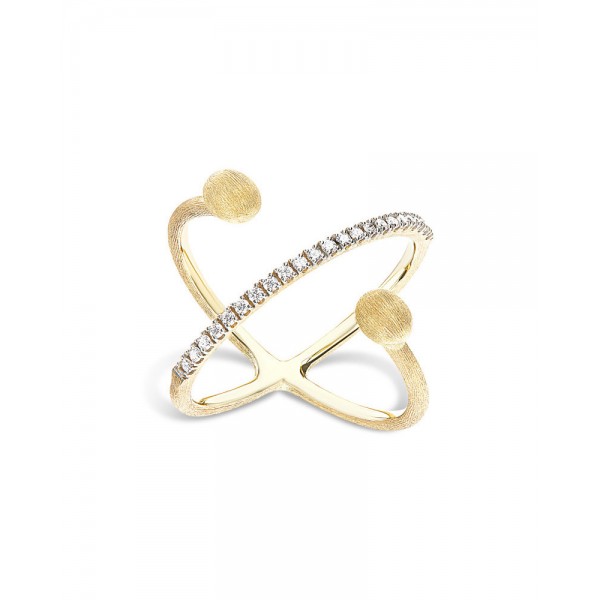 Nanis Anello Dancing Elite Criss Cross Oro 18kt e diamanti