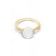 Nanis Anello White Desert Oro 18kt, diamanti e Pietra di luna