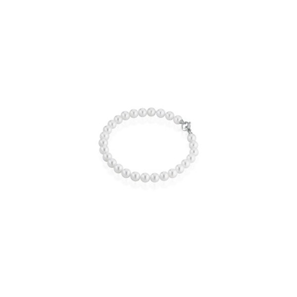 Coscia Bracciale di Perle FW AA con chiusura in oro bianco 18kt 7/7.5